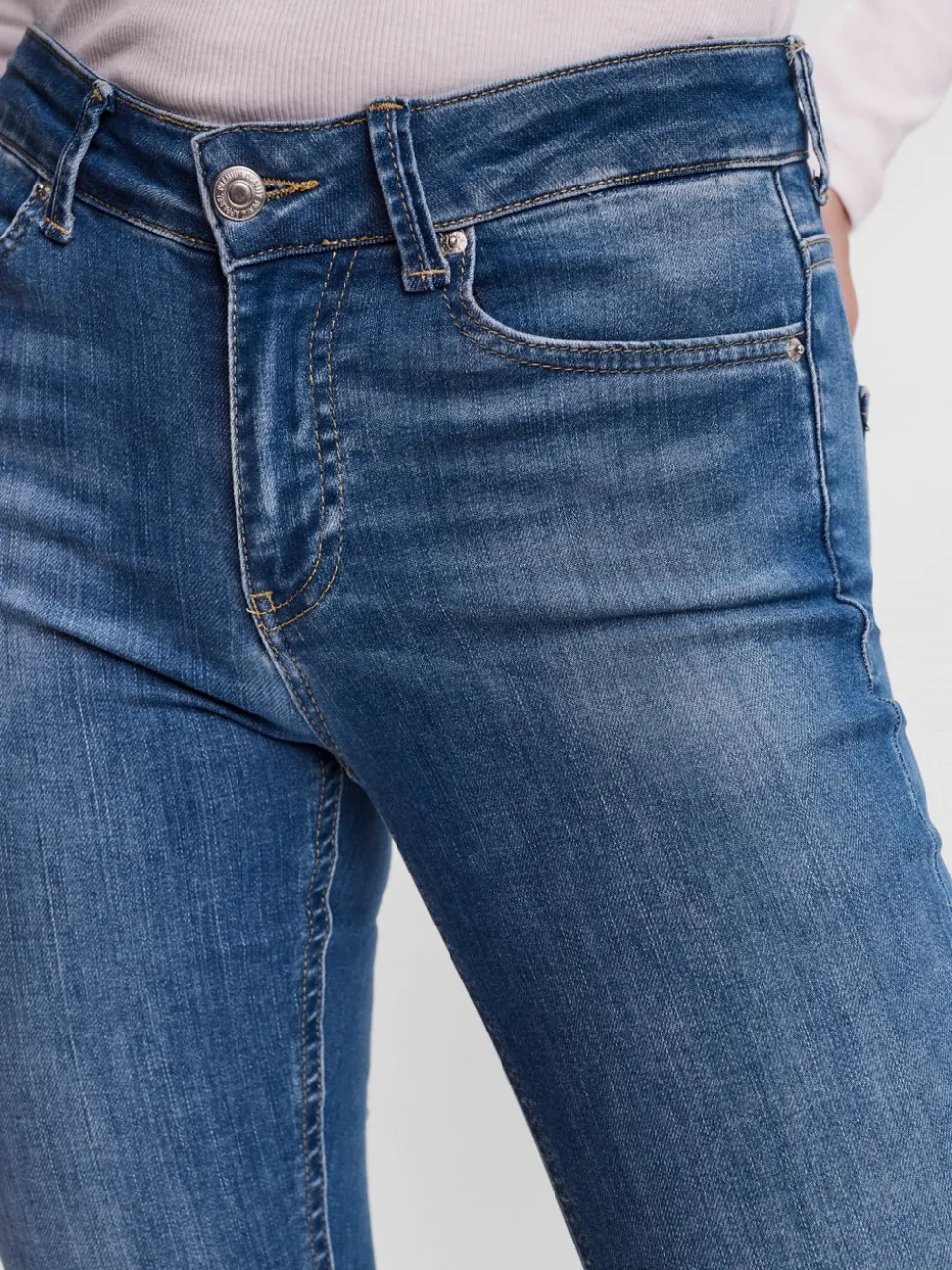 VMPEACH Medelhög Midja Skinny Fit Jeans