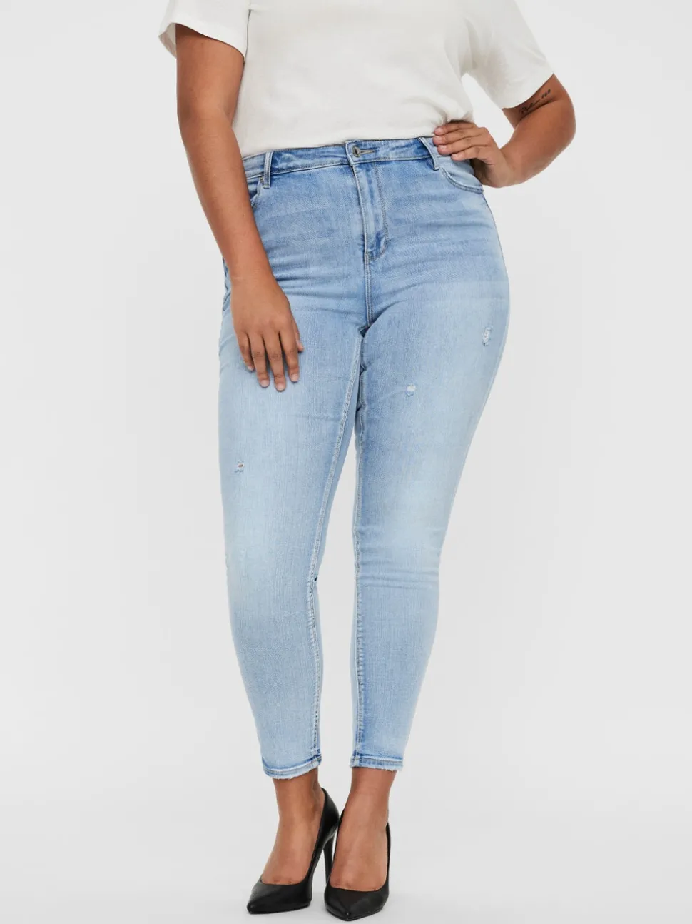 VMPHIA Hög Midja Slim Fit Jeans