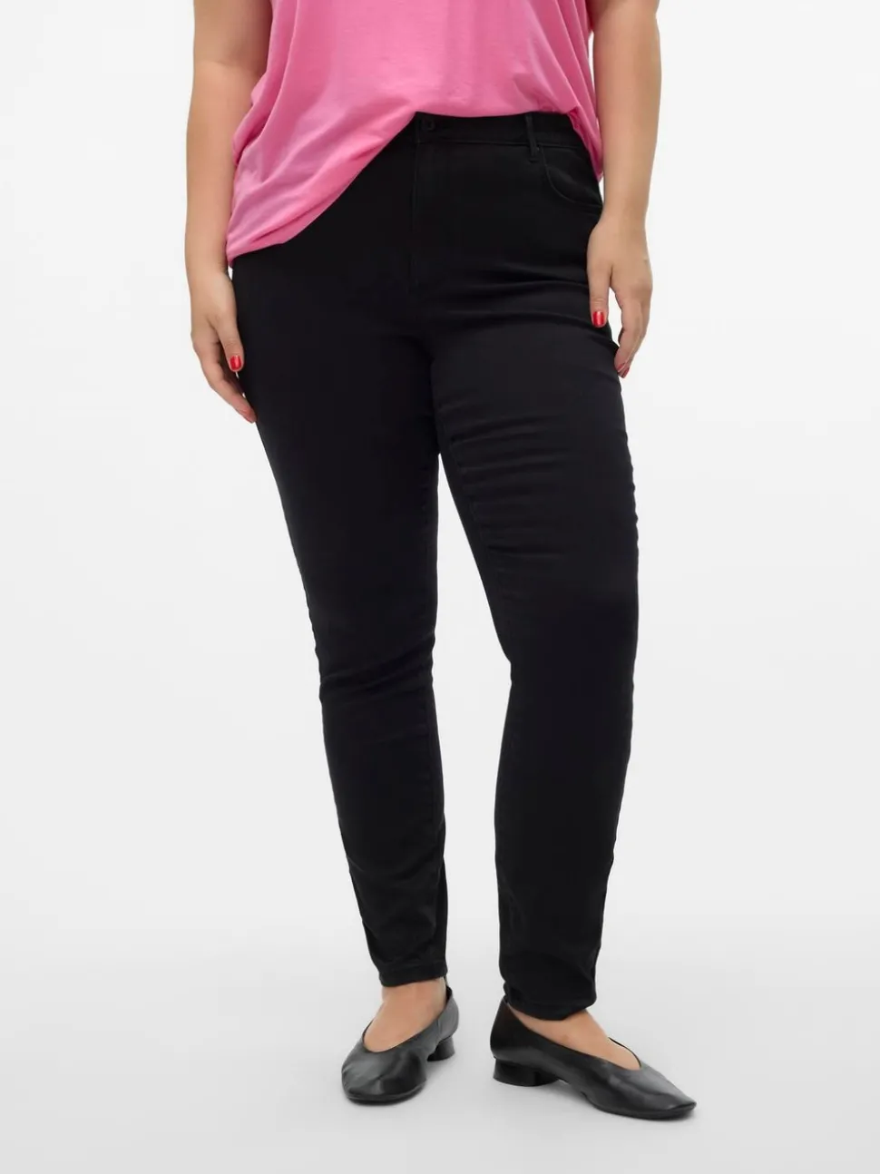 VMPHIA Hög Midja Slim Fit Jeans