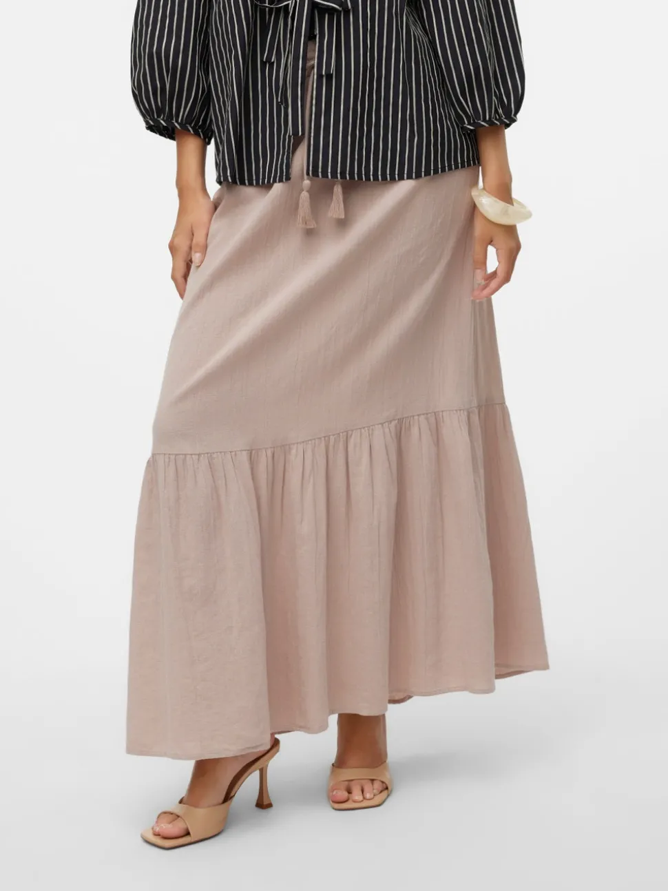 VMPRETTY Hög Midja Lång Kjol