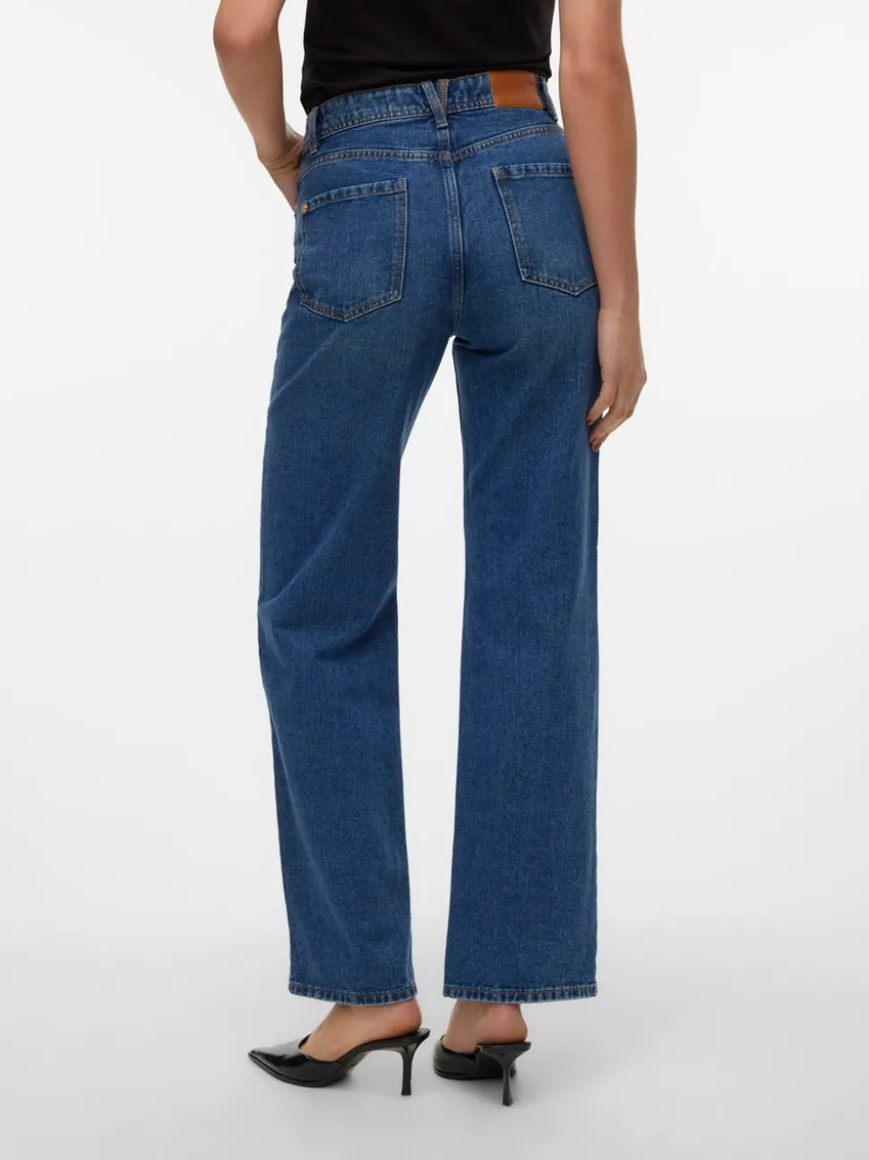 VMRACHEL Hög Midja Vid Passform Jeans