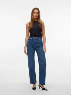 VMRACHEL Hög Midja Vid Passform Jeans