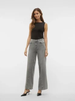 VMRAIL Medelhög Midja Vid Passform Jeans