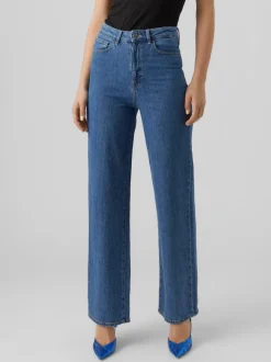 VMREBECCA Superhög Midja Normal Passform Jeans