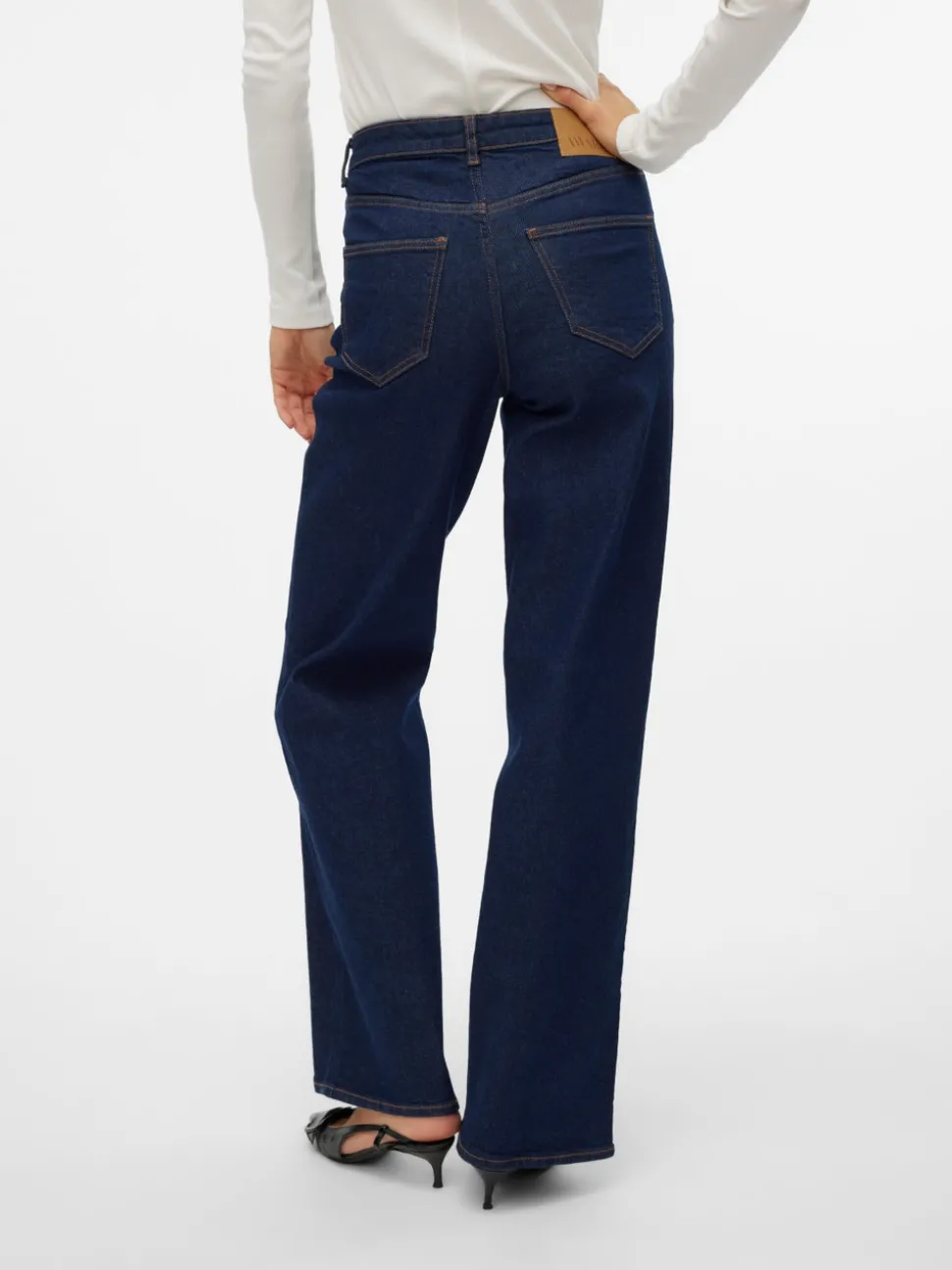 VMREBECCA Superhög Midja Vid Passform Jeans