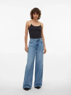 VMREMY Medelhög Midja Vid Passform Jeans