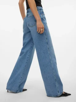 VMREMY Medelhög Midja Vid Passform Jeans