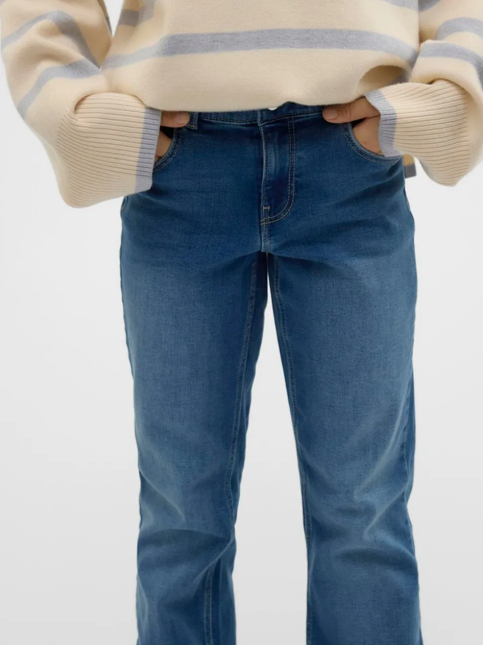 VMRIVER Hög Midja Slim Fit Jeans