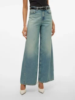 VMROWAN Hög Midja Vid Passform Jeans
