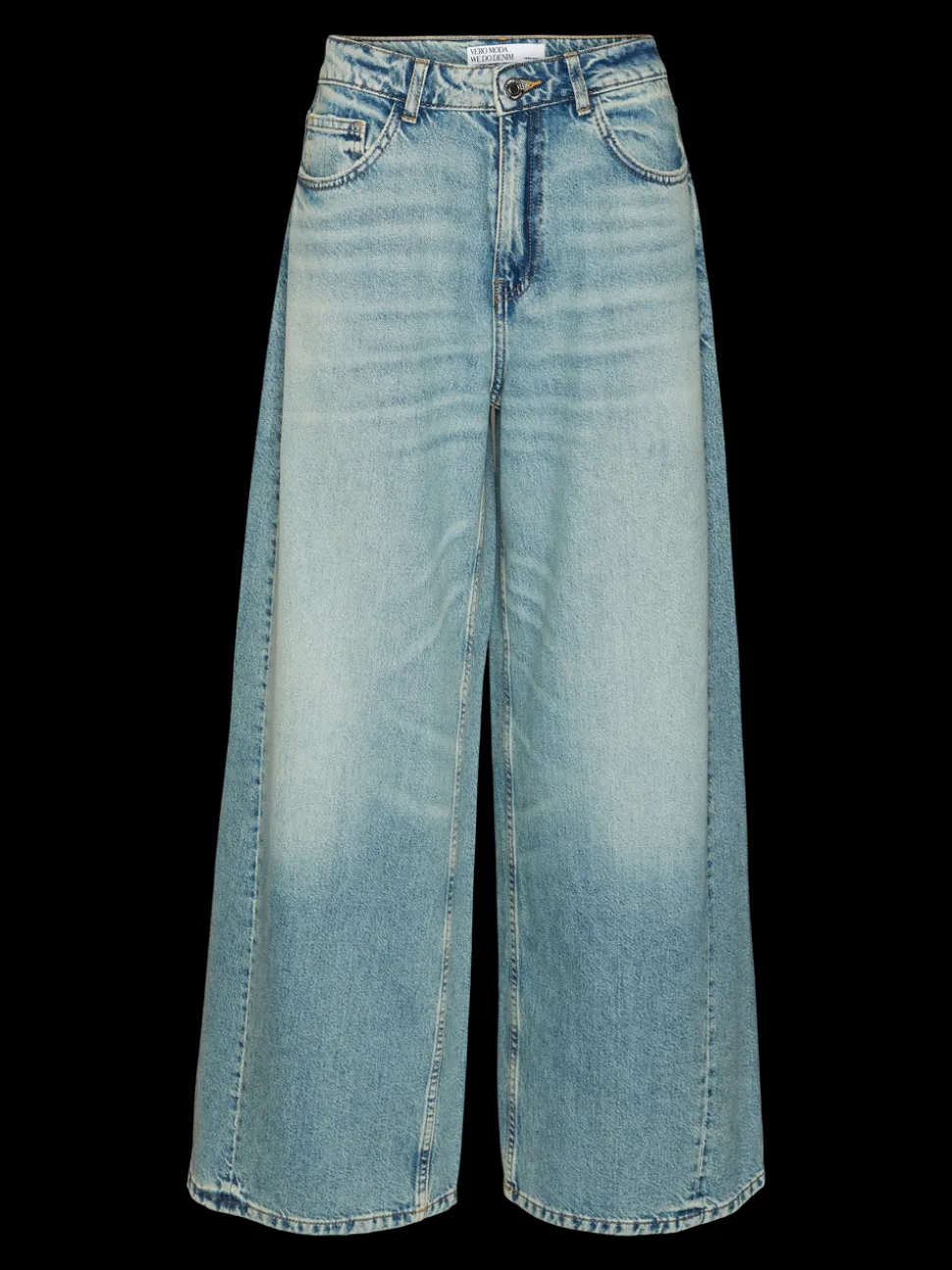 VMROWAN Hög Midja Vid Passform Jeans