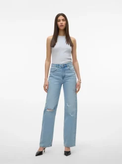 VMRYLEE Hög Midja Rak Passform Jeans
