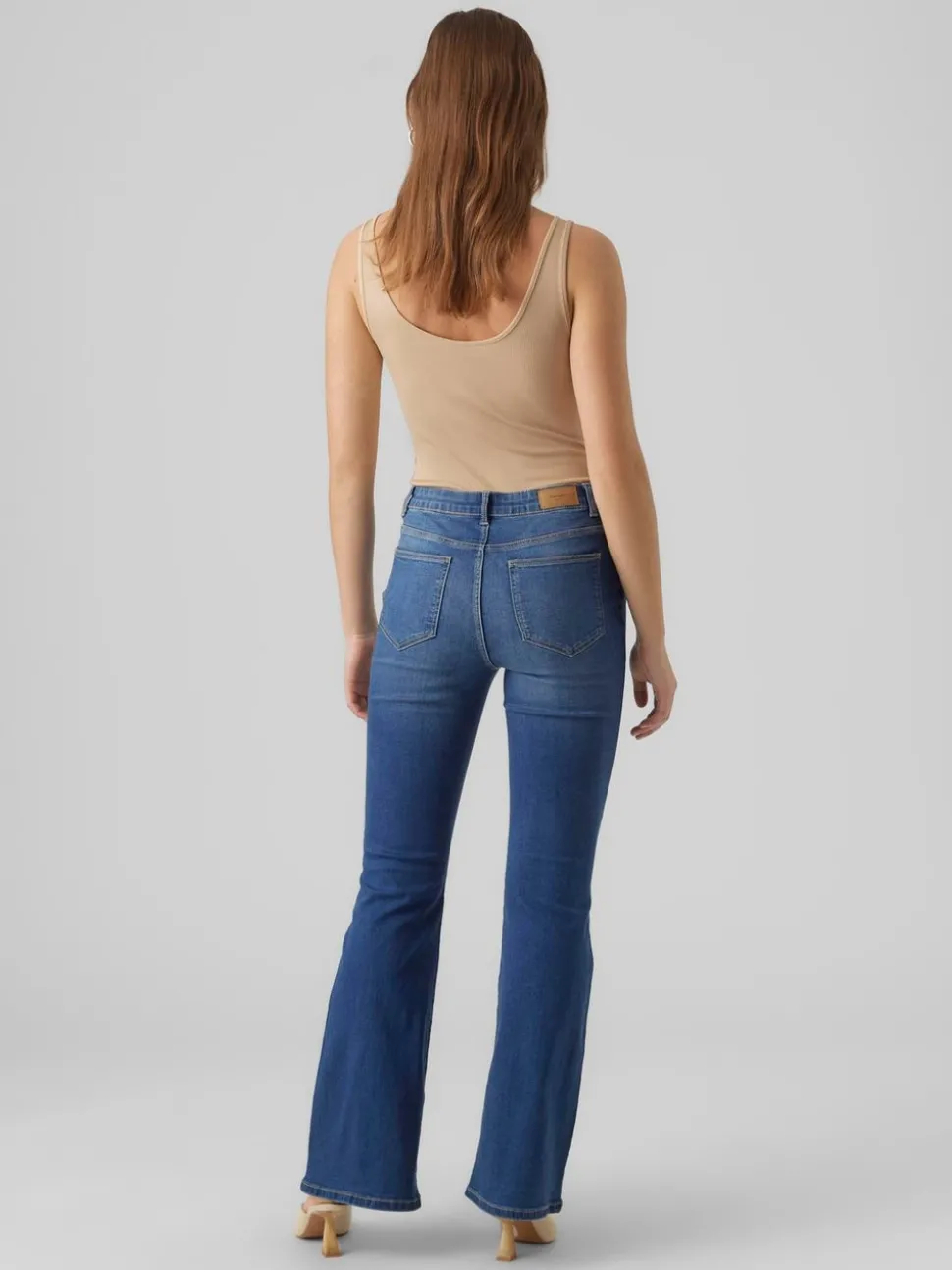 VMSELINA Hög Midja Utsvängd Passform Jeans