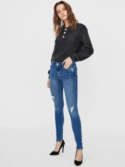 VMSEVEN Medelhög Midja Slim Fit Jeans