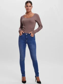 VMSEVEN Medelhög Midja Slim Fit Jeans
