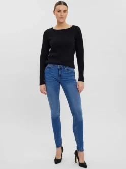 VMSEVEN Medelhög Midja Slim Fit Jeans