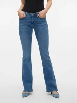 VMSIGI Låg Midja Utsvängd Passform Jeans