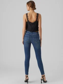 VMSOPHIA Hög Midja Slim Fit Jeans