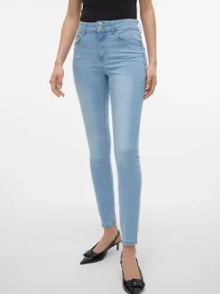 VMSOPHIA Hög Midja Slim Fit Jeans