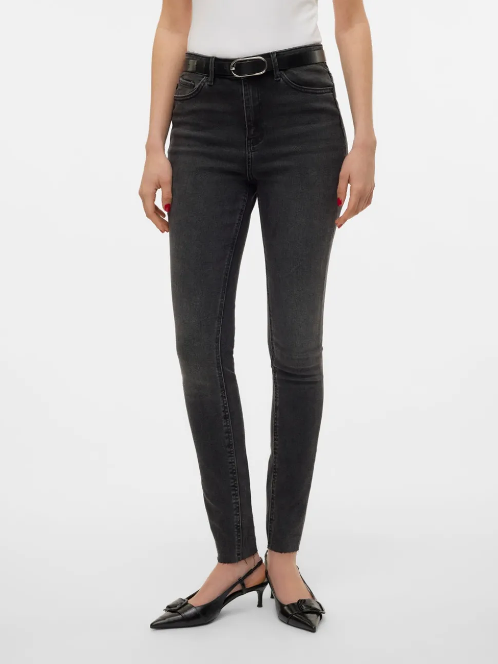 VMSOPHIA Hög Midja Slim Fit Jeans
