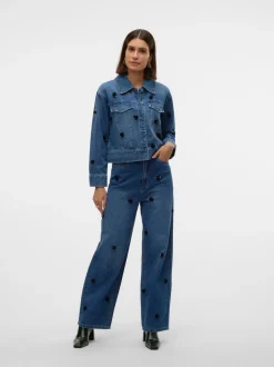 VMTAYLOR Medelhög Midja Baggy Fit Jeans