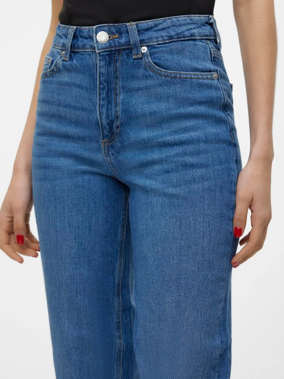 VMTESSA Hög Midja Mom Fit Jeans