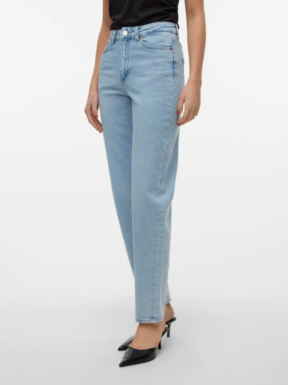 VMTESSA Hög Midja Mom Fit Jeans