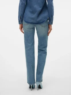 VMTESSA Hög Midja Rak Passform Jeans