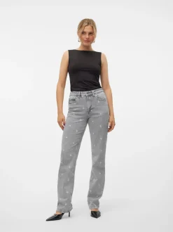 VMTESSA Hög Midja Rak Passform Jeans