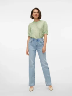 VMTESSA Hög Midja Rak Passform Jeans