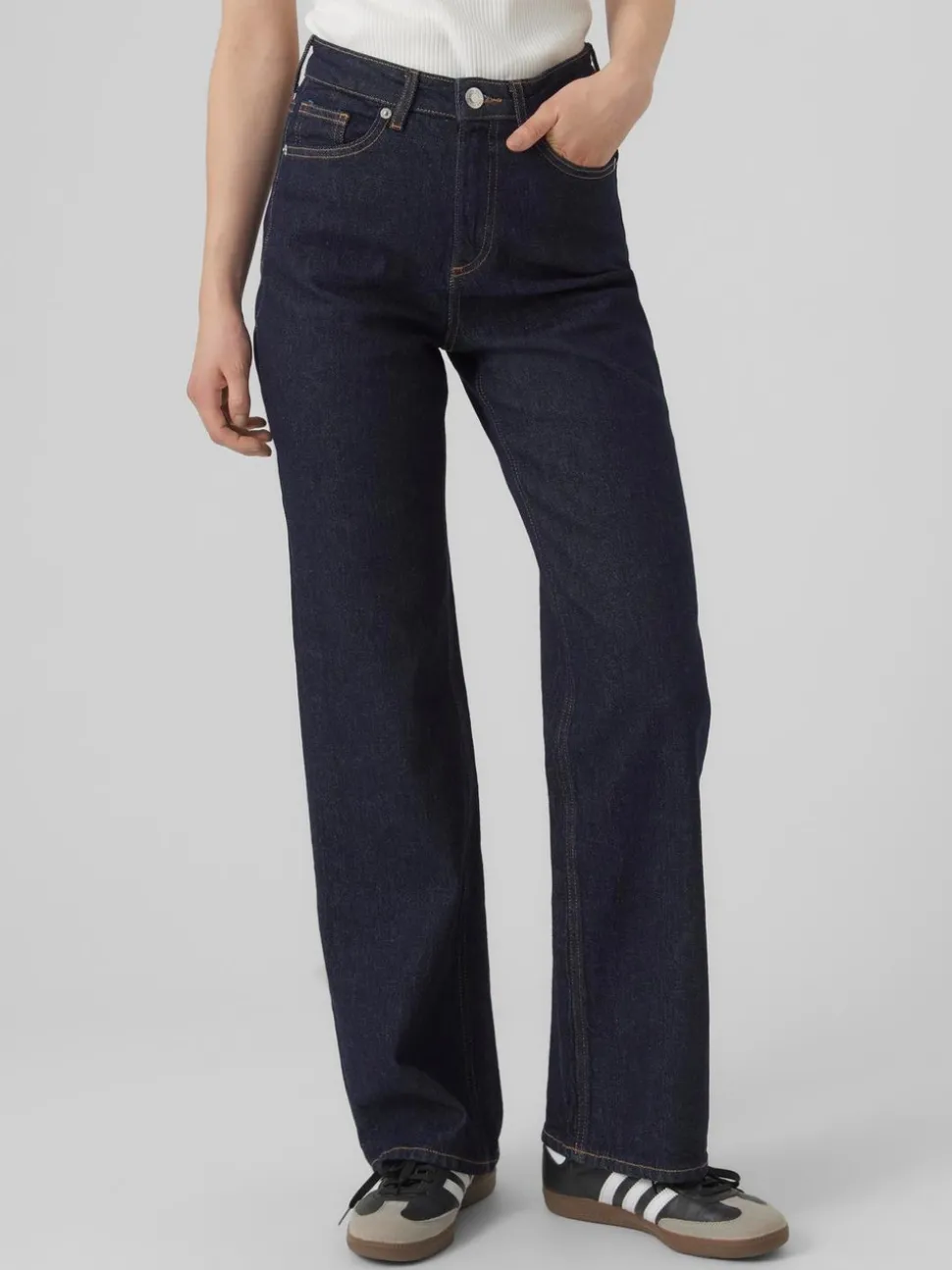 VMTESSA Hög Midja Vid Passform Jeans