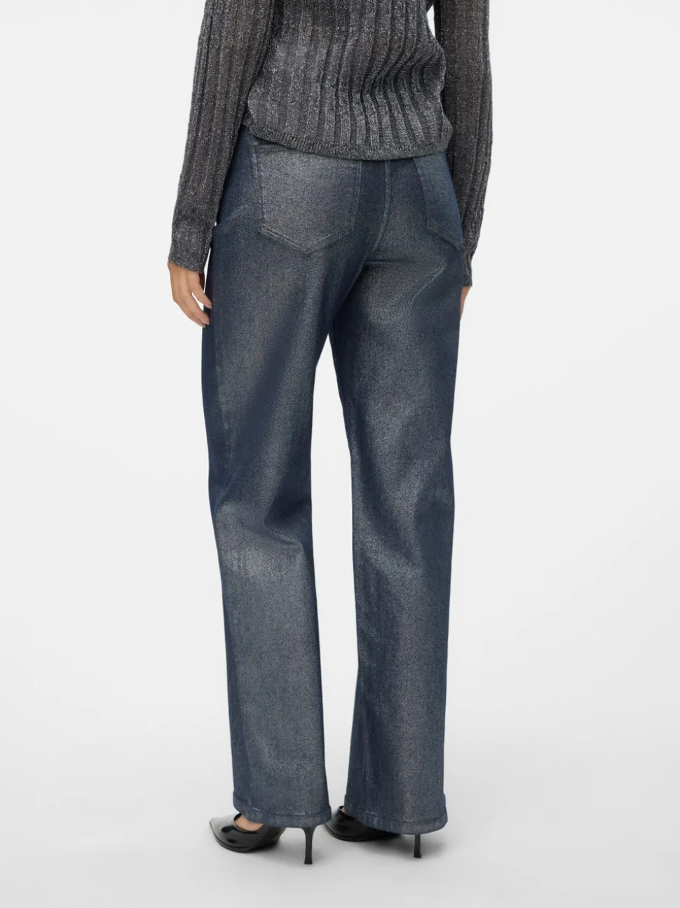VMTESSA Hög Midja Vid Passform Jeans