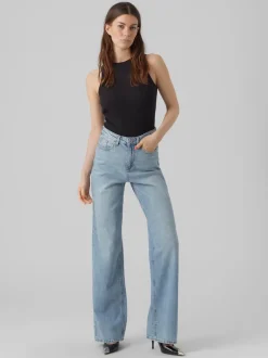 VMTESSA Hög Midja Vid Passform Jeans