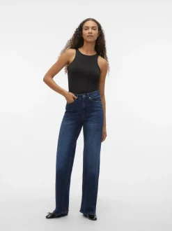 VMTESSA Hög Midja Vid Passform Jeans