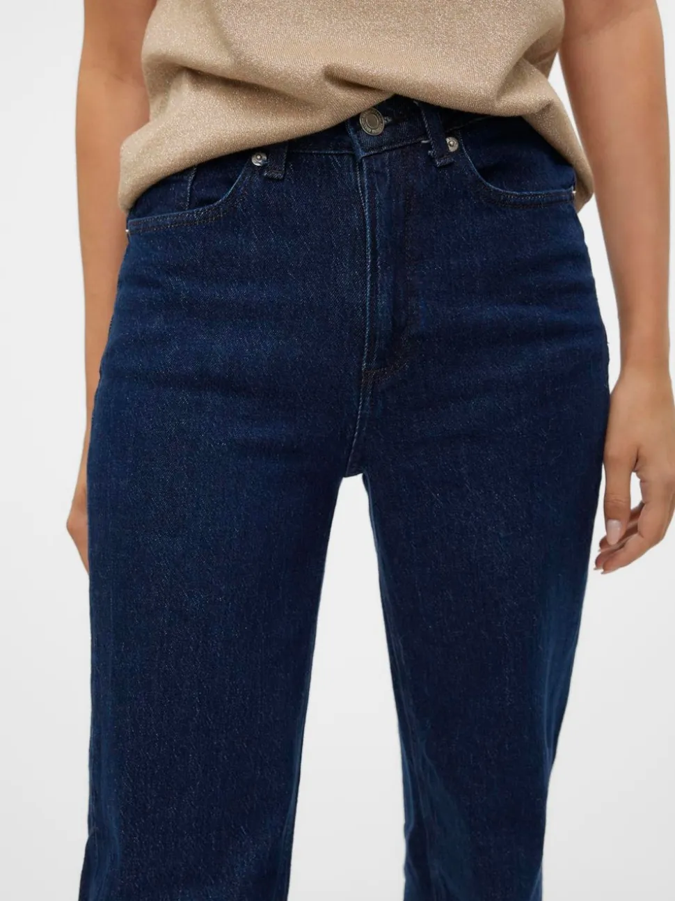 VMTESSA Hög Midja Vid Passform Jeans