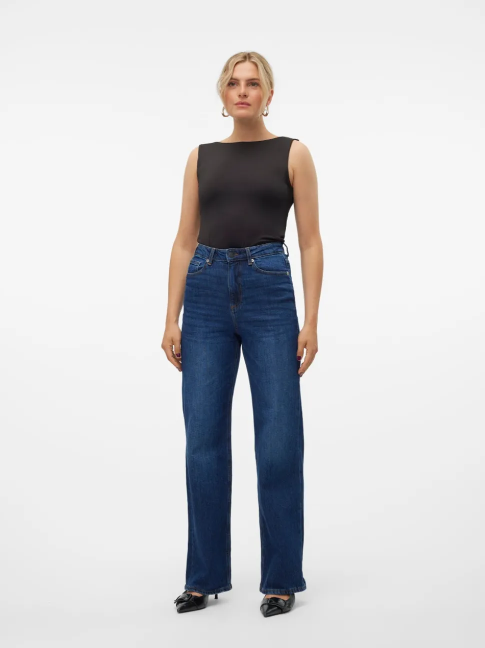 VMTESSA Hög Midja Vida Ben Jeans