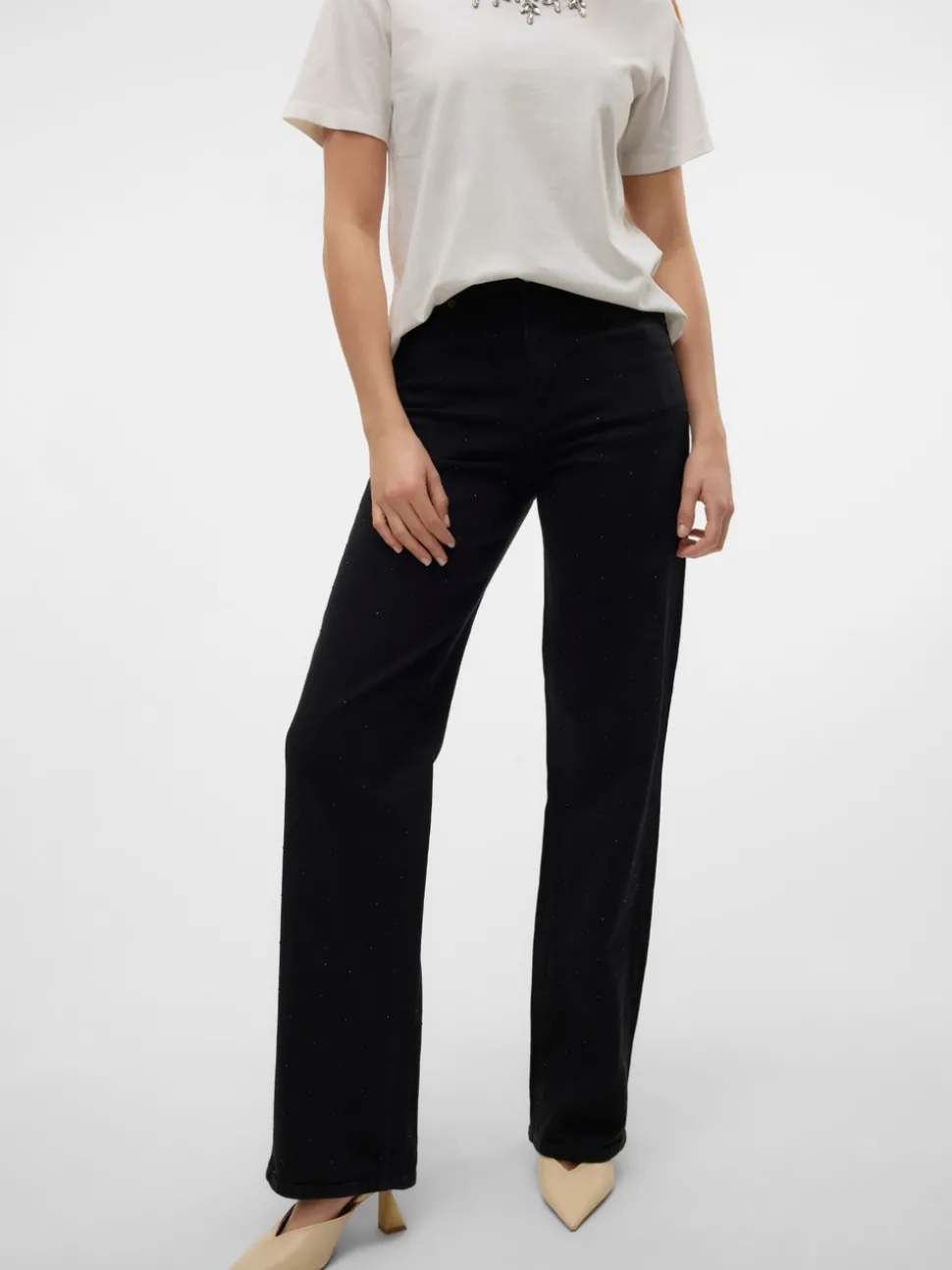 VMTESSA Hög Midja Vida Ben Jeans