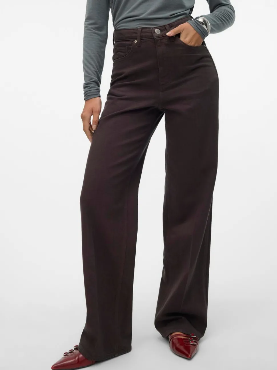 VMTESSA Hög Midja Vida Ben Jeans