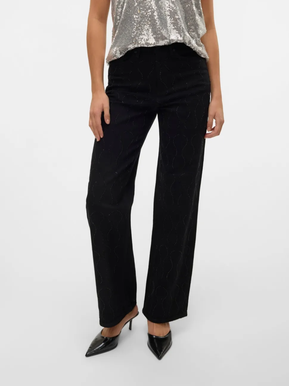 VMTESSA Hög Midja Vida Ben Jeans