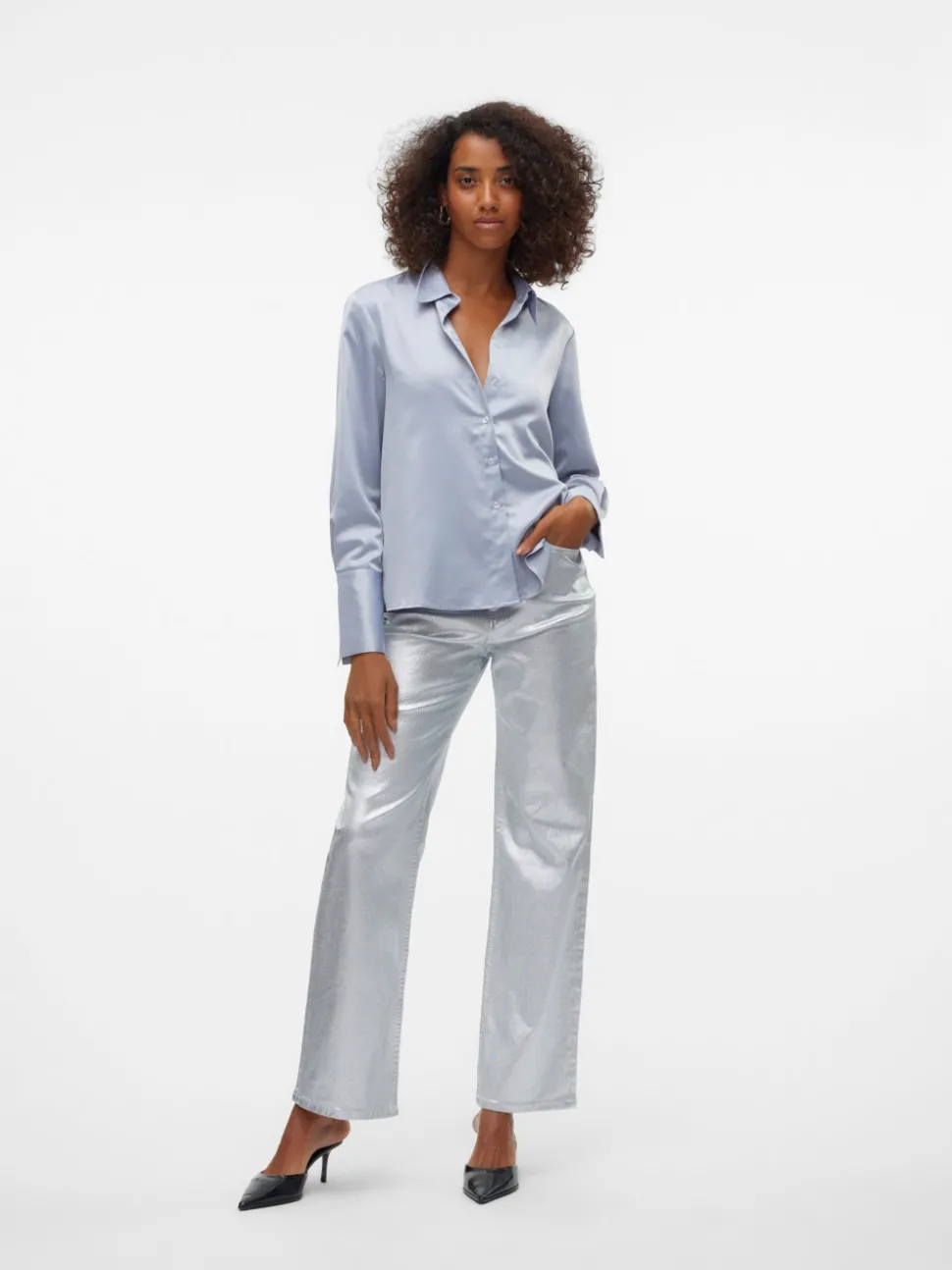 VMTESSA Hög Midja Vida Ben Jeans