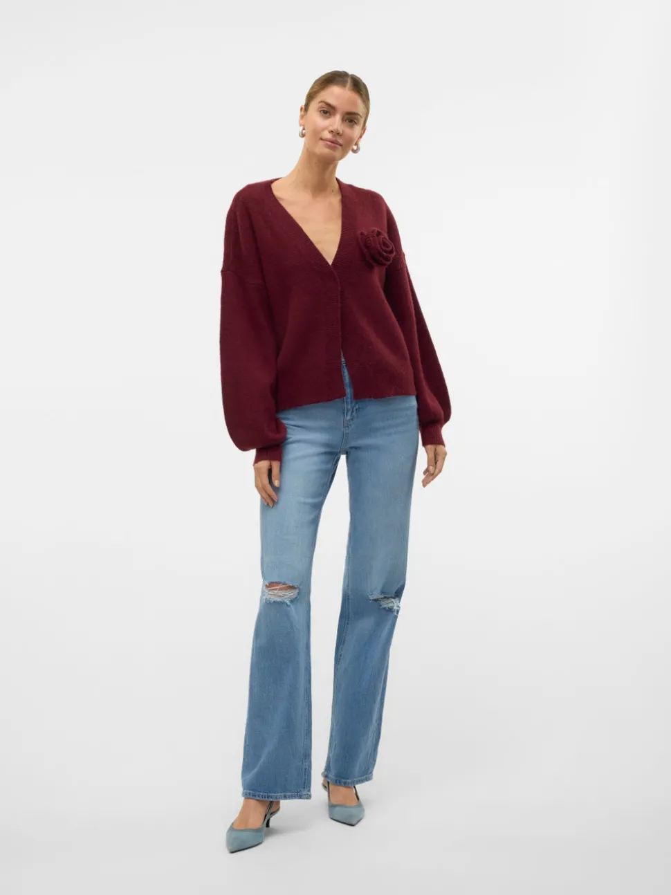 VMTESSA Hög Midja Vida Ben Jeans