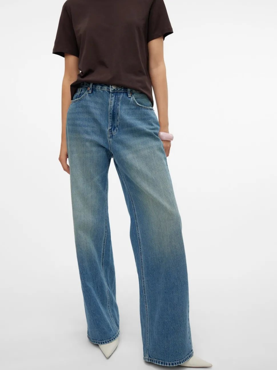VMTOKEY Låg Midja Rak Passform Jeans