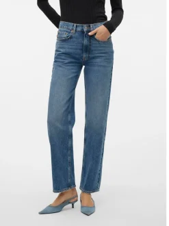 VMVALERIE Medelhög Midja Avslappnad Jeans