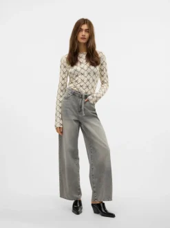 VMWIEN Medelhög Midja Vida Ben Jeans